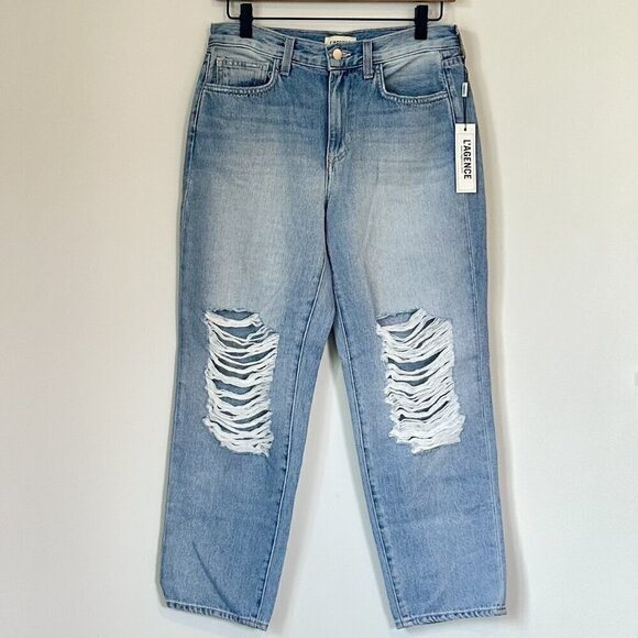 NWT L'AGENCE Enya High Rise Crop Stovepipe in Hermosa Destruct - Size: 25 - Picture 1 of 6